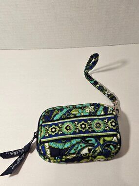 NWOT Vera Bradley Tech Case Rhythm & Blues Wallet Wristlet Clutch Bag Purse Tote
